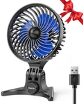 Aaolin Usb Desk Fan, Small Fans With Cvt Variable Speeds, Mini, Blue Black. Fixed Price $18.69.