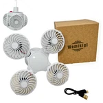 Wamikigl Foldable Fan Light, Usb/solar Charging Lighting, Camping Ceili.... Fixed Price $44.36.
