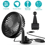 Car Cooling Fan Portable Usb Vehicle Suction Cup Rotatable Auto Cooler Clip. Fixed Price $16.36.