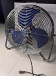 Vintage Patton Air Circulator High Velocity Blue Chrome 3 Speed Fan U2-1885. Fixed Price $85.00.