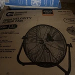 Commercial Electric 20 In. 3-SPEED High Velocity Floor Fan Model SFC1-500B Metal. Fixed Price $44.95.