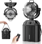 Portable 1.6GAL Misting Fan With Rechargeable Battery & Led Lantern For Outdoors. Fixed Price $74.99.