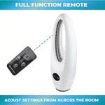 Comfort Zone Oscillating Bladeless Tower Fan Remote Control 3 Speed 28 Inches. Fixed Price $83.58.