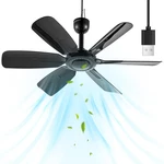 Bestmoument 17.7" Inch Small Portable Ceiling Fan, Usb Plug In, Mini, Black. Fixed Price $28.12.