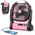 Camping Fan With Led Lantern - Portable 20000MAH Rechargeable Usb. Fixed Price $46.99.