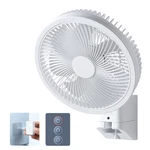 8.5 Wall Mount Fan, Oscillating Hanging With Remote Control, 10 Ft Powerf. Fixed Price $41.86.