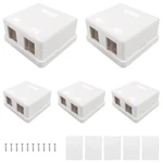 Keystone Jack Surface Desk Mount/wall BOX2-PORT5-PACK White. Fixed Price $19.08.