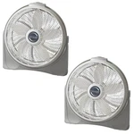 Lasko 20 Inch Cyclone Floor Wall Mounted Pivoting Fan, White (2 Pack). Fixed Price $152.99.