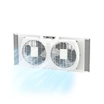 Comfort Zone 9" 2-SPEED Twin Window Fan. Fixed Price $38.00.