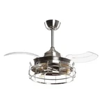 Matrix Decor MD-F3504SN110V 36" Indoor Satin Nickel Ceiling Fan Light Remote. Fixed Price $129.99.