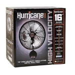 Hurricane Pro High Velocity Oscillating Metal Wall Mount Fan / 16" 736484. Fixed Price $107.00.