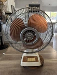 Vintage Tatung Deluxe Hi-torque 3 Speed Oscillating Fan LC-12BSA Brown. Fixed Price $60.10.