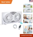 Window Fan Reversible Airflow, 9" Dual With 3-SPEED Modes Cool, .... Fixed Price $95.50.