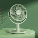 Shinebella 4 Speeds Small Desk Fan With Strong Airflow, Inch, Green Grass. Fixed Price $19.80.