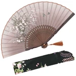 Omytea "grassflowers 8.27"(21CM) Hand Held Folding Fans - With Fabric Sl. Fixed Price $21.19.