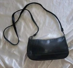 Vintage Coach Hampton Mini Shoulder Bag, Blackleather November 2001, Clip Strap. Fixed Price $67.50.