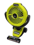 Ryobi FVF55 Usb Lithium Cordless Misting Clamp Fan With 2AH Battery. Fixed Price $39.99.