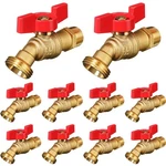Vihose 10 Pack Male Bib 1/2 Mip X 3/4 Mht, 1/4 Turn Brass Garden Faucet Shu. Fixed Price $80.16.