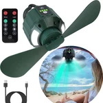 3 1 Tent Ceiling Fans For Camping With Light And Remote Control Usb Battery. Fixed Price $29.91.