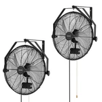 Vevor 18 Wall Mount Fan 2 Pack 3 Speed IP44 Long Airflow Industrial Garage. Fixed Price $112.90.