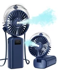 Gaiatop Portable Misting Fan, 180 Foldable Handheld, 3 Small, Navy Blue. Fixed Price $26.99.