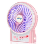 Efluky 3SPEED Mini Desk Fan With Led Light, Portable Usb Quiet For Home, .... Fixed Price $24.02.
