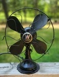 Art Deco Westinghouse Fan 9" Elec. Oscillating 3-SPEED Table Top 4 Blade. Fixed Price $75.00.