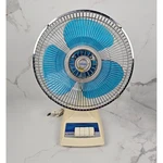 Vintage Tatung LC-12 Electric Fan 3 Speed Blue Blades Oscillating Desk Cream. Fixed Price $70.00.