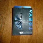 Treva 3-1/2" Blue 3-SPEED Portable Rechargeable Fan With Sturdy Base **new**. Fixed Price $17.49.