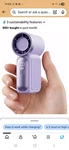 Gaiatop HF-18 Mini Handheld Fan Portable Rechargeable 6-SPEED Led Display New. Fixed Price $10.00.