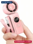 Portable Clip-on Mini Fan, Hands-free, Turbo Personal Handheld Fans Rechargeable. Fixed Price $30.16.