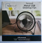 Mainstays Personal Metal Usb Desktop Fan 360 Degrees Up & Down Nib. Fixed Price $8.00.