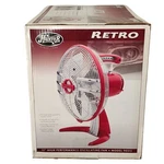 Hunter Retro 12 Inch High Performance Oscillating Fan Red Model 90313. Fixed Price $249.99.