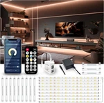 Motion Sensor Led Strip Lights - 10PCS Under Cabinet Kit With App & Rf Remote Co. Fixed Price $120.91.