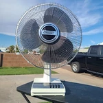 Panasonic 5 Way Oscillation Desk Fan 16' Diam Black Blades F-1609. Fixed Price $49.98.