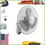Whisper-quiet 3-SPEED Wall Fan 16-INCH Adjustable Cooling For Home & Office. Fixed Price $75.99.