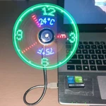 Breis New Usb Clock Fan With Real Time 3.15 X 7.09 0.67 Inches, Silver. Fixed Price $28.64.