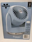Nib Vornado Flippi V6 Compact Air Circulator Fan, Blue Tabletop Adjustable Head. Fixed Price $30.00.
