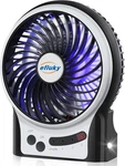 Efluky 3-SPEED Mini Desk Fan With Led Light, Portable Usb Quiet For Black. Fixed Price $22.97.