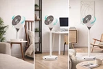 Woozoo 360 Pedestal Fan By Iris Oscillating Air Circulator W/ Remote Quiet. Fixed Price $99.99.