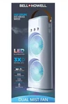 Bell + Howell Portable Rechargeable Dual Mist Fan W/ Lights & Remote Control. Fixed Price $34.99.