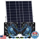 Glooglitter 20W Solar Powered Fan Kit For Chicken Coop IP67 Waterproof Dual. Fixed Price $67.99.