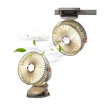Desk Fan Clip On With Lights Usb Rechargeable 2400MAH 5 Level Speed Air Flow .... Fixed Price $37.86.