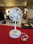 My Foldaway Collapsible Table/desk Fan White Usb/battery Powered Model 76238. Fixed Price $9.97.