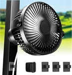 Magnetic Golf Cart Fan Rechargeable, 10000MAH Battery, 4-SPEED Quiet Cruise. Fixed Price $24.99.