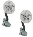(2) O2COOL FC04001 4" Battery Operated Portable Flex Neck Clip Fans. Fixed Price $42.90.