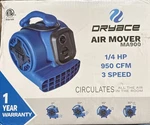 Dryace 950CFM Centrifugal Air Mover And Carpet Dryer 3-SPEED Outlets 120V 60HZ. Fixed Price $75.95.