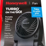 Honeywell Turbo The Go Portable Folding Fan Black Usb Battery Powered HTF090B. Fixed Price $15.00.