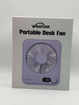 Whatook HL008 Portable Desk Fan Rechargeable Usb/battery Powered Purple. Fixed Price $10.00.