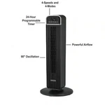 Hampton Bay 36 4-SPEED Oscillating Tower Fan Black & Remote Control. Fixed Price $39.99.
